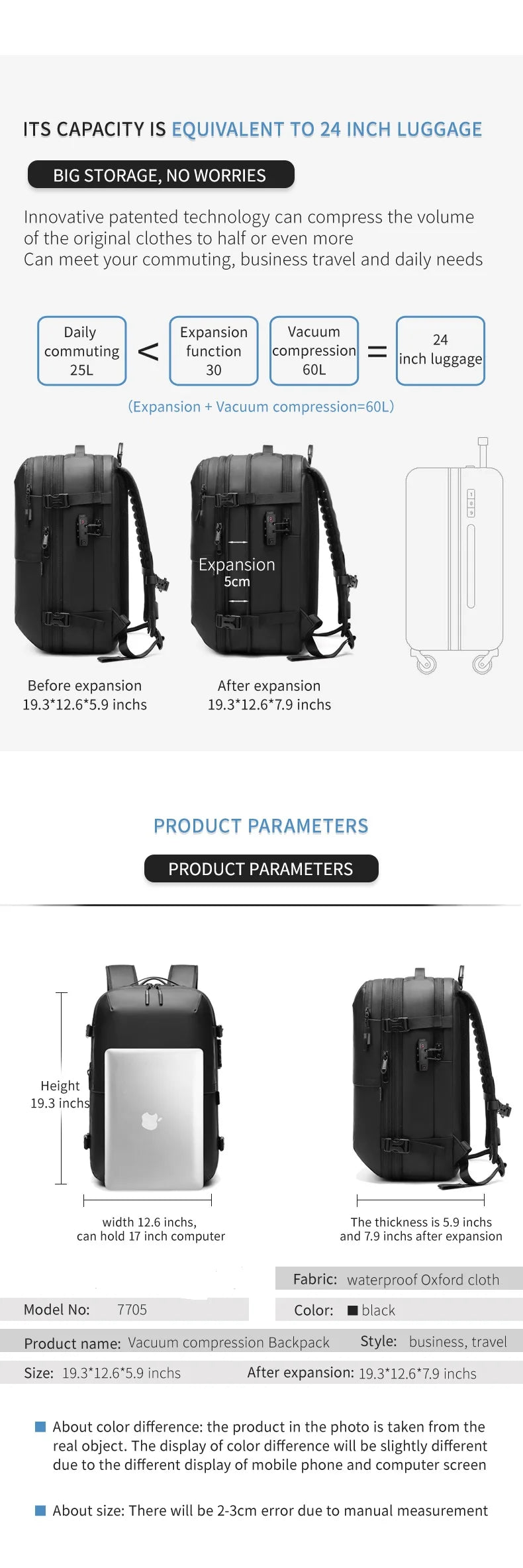 SAC A DOS COMPRESSION - IvaPack™